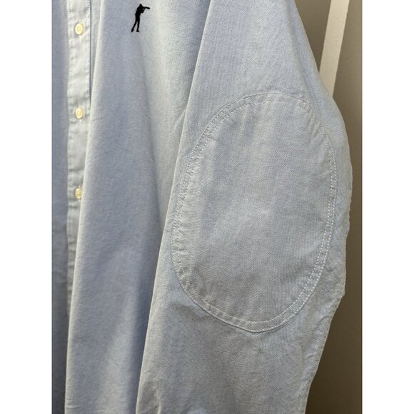 Ball and Buck Hunters Shirt Mens S Blue Chambray Button Down Shooting Pad Hunt - Picture 6 of 15